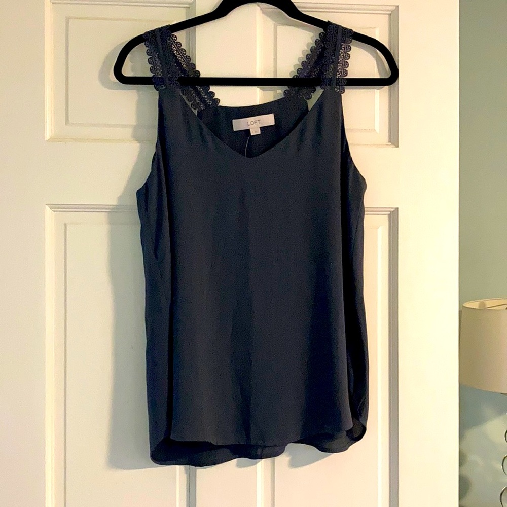 Loft charcoal Gray camisole, size S, tags still on